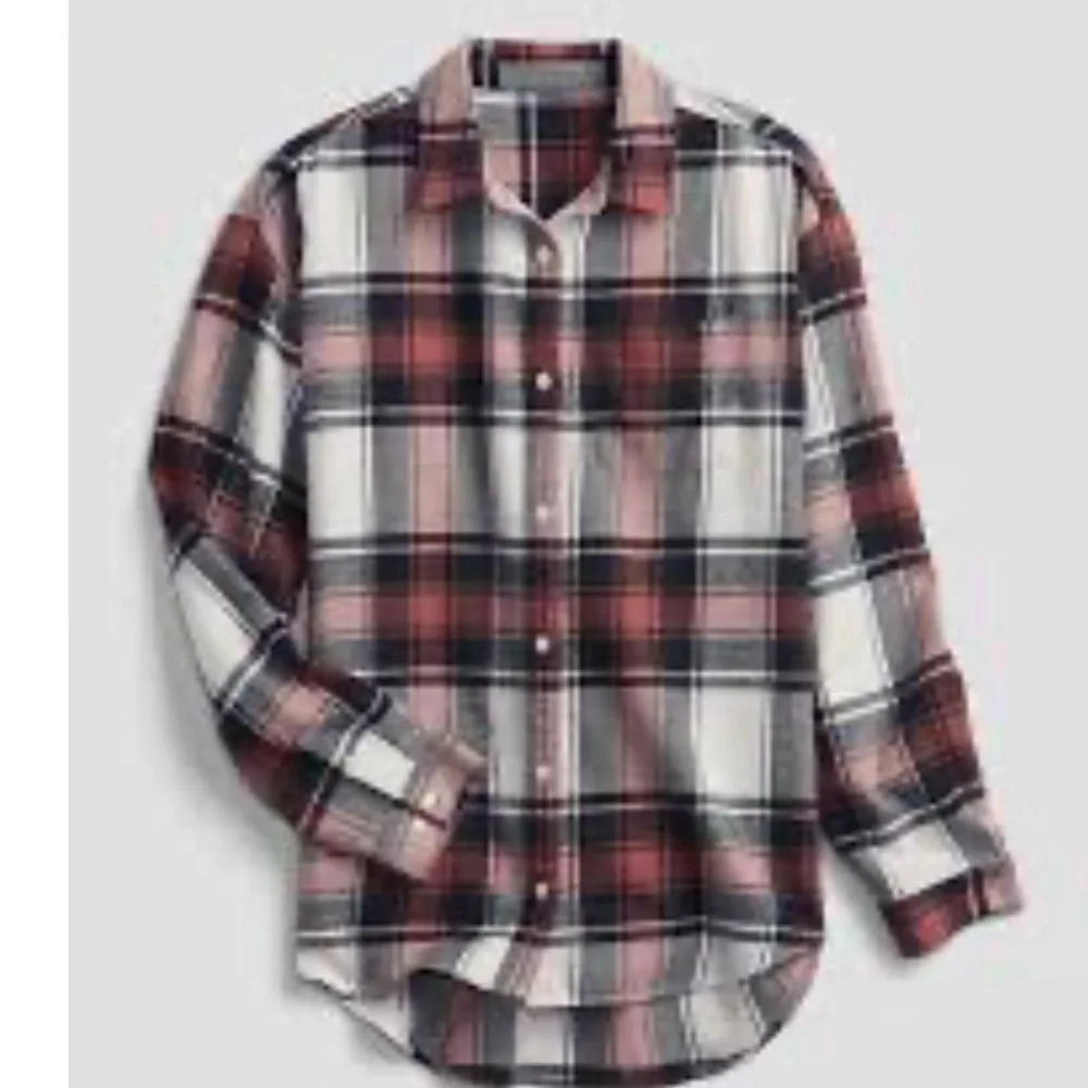GAP Youth Size XL 12 Pink Plaid Flannel Shirt Ultra Soft Cotton Tencel